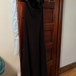 Long black elegant gown